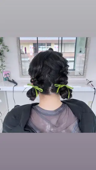 セミロング 松井凜花𐙚𓍯 ヘアアレンジ/ツヤ髪のヘアスタイル