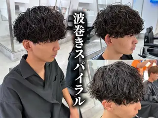 ショート パーマ メンズ 亀井隆汰/メンズ専門 パーマ特化美容師のヘアスタイル