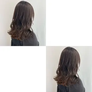 セミロング カラー 青沼夏未/オリーブ/ 寒色カラーのヘアスタイル