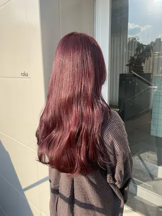 ロング カラー 若月 あやかのヘアスタイル