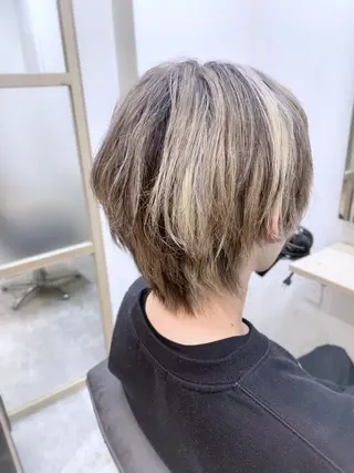 ミディアム カラー メンズ EMANON新宿南口所属・🦄中性ウルフ ☁️Shiori🦄のヘアスタイル