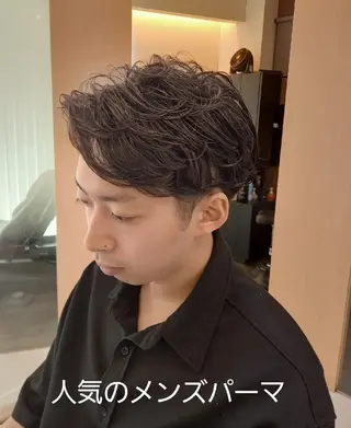 メンズ パーマ 飯田・髪質改善縮毛矯 正・カラー・パーマのヘアスタイル