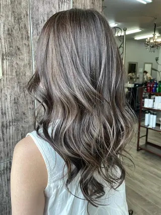 ミディアム カラー パーマ ヘアアレンジ メンズ キッズ ネイル N-plants 楓のヘアスタイル