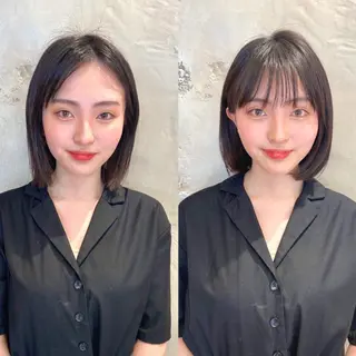 ミディアム カラー パーマ ヘアアレンジ Surpass所属・🌈小顔似合わせ SHIHO🌈のヘアスタイル