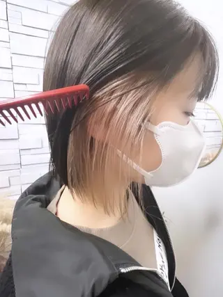 ミディアム カラー パーマ マツエク・マツパ ネイル アイブロウ yelm ［official］のヘアスタイル