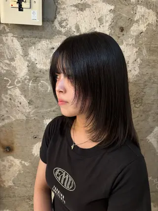 セミロング 落合智登世🌀トリー トメントモデル募集中のヘアスタイル