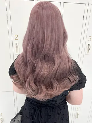 ロング カラー 盛れる顔周り×ピンク Risa🎀のヘアスタイル
