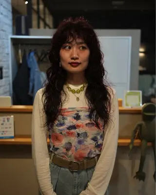 ロング パーマ Basis 田口豪司のヘアスタイル