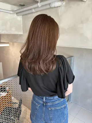 ミディアム カラー オリーブカラー🫧 nanohaのヘアスタイル