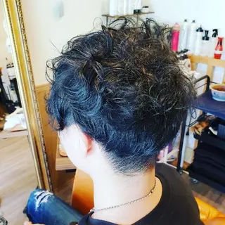 ショート メンズ カラー パーマ spa hair  ark 富井直美のヘアスタイル