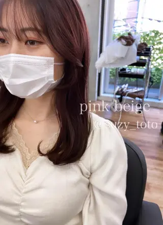 セミロング レイヤー/顔周り 田山　穂波のヘアスタイル