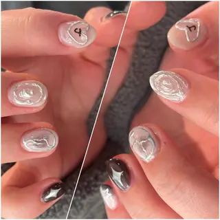 ネイル るか/透明感 カラー/アレンジのヘアスタイル