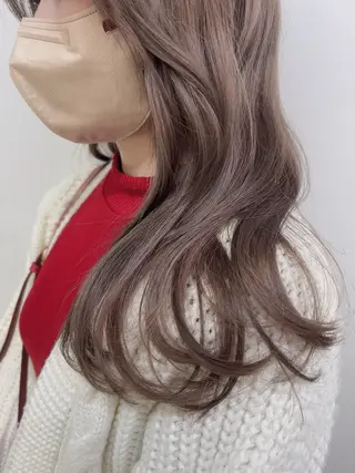 セミロング カラー 🥞ベージュ系カラー 【すずきりほ】🥞のヘアスタイル