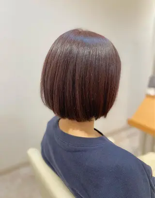 ショート カラー ブリーチなしWカラー /酸性ストレート河本のヘアスタイル