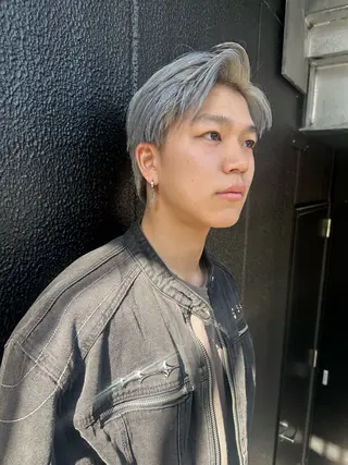 メンズ naito/ブリーチ /エクステ/縮毛のヘアスタイル