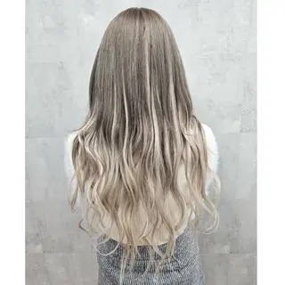 ロング カラー 編み込みエクステ/ ハイトーン りょすけのヘアスタイル