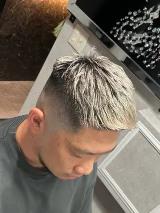 ショート CuMARi所属・予約の95%パーマ 🌈men's専門店のヘアスタイル