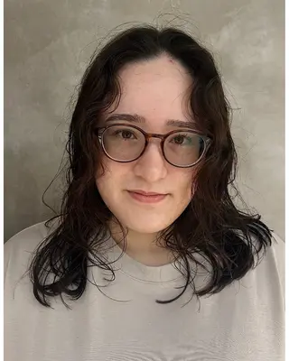 セミロング デザインカット/ パーマ/nanaのヘアスタイル