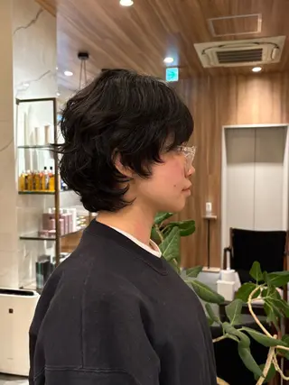 ショート パーマ 穂乃香 ショートパーマ☘️のヘアスタイル