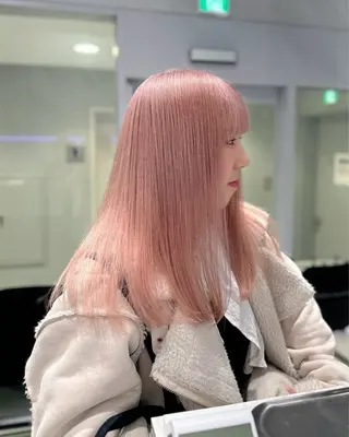 セミロング カラー 艶 ケアブリーチ 🎀🩵RISAのヘアスタイル