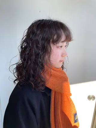 ミディアム パーマ Toiro 横浜所属・🎀レイヤー/パーマ カラー/ai🎀のヘアスタイル