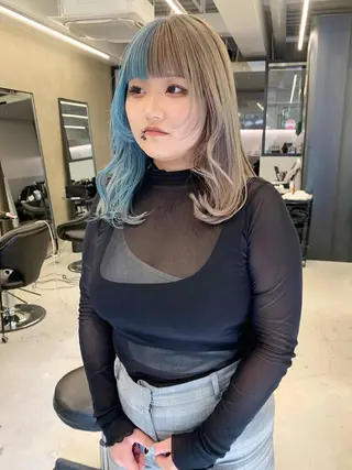 セミロング カラー kimika🥑 メンズ/髪質改善のヘアスタイル