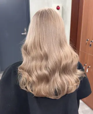 セミロング カラー 似合わせカット/ ハイトーン/aoiのヘアスタイル