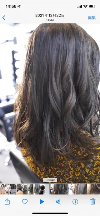 ミディアム カラー ブリーチなし透明感 タケザワミキのヘアスタイル