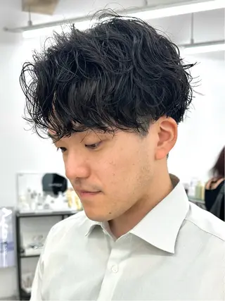 ショート パーマ メンズ Vir by browのヘアスタイル