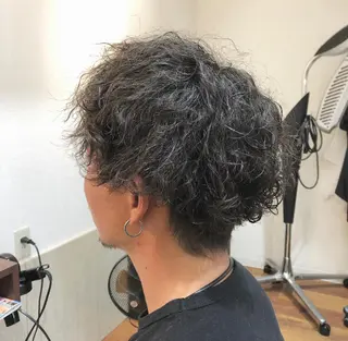 ショート パーマ MOLLA 浅香山店所属・谷口ゆめ/縮毛矯正/ カット/美眉ワックスのヘアスタイル