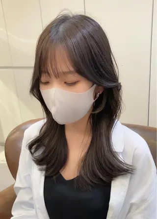 セミロング カラー 横浜/レイヤーカット /韓国ヘア/佐藤記正のヘアスタイル