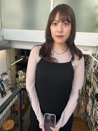 セミロング カラー NOUN所属・eri kinjoのヘアスタイル