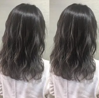セミロング カラー box mico. mutsumiのヘアスタイル