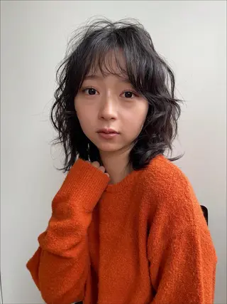 ミディアム パーマ 🎀レイヤー/パーマ カラー/ai🎀のヘアスタイル