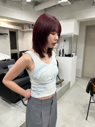 ミディアム ボブ/似合わせカット /ニュアンスカラーのヘアスタイル