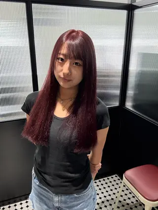ロング カラー 韓国ヘア暗髪 ダブルカラーメンズ可のヘアスタイル