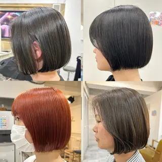 ショート カラー 顔まわりカット/ボブ /🧁とーこ🧁のヘアスタイル