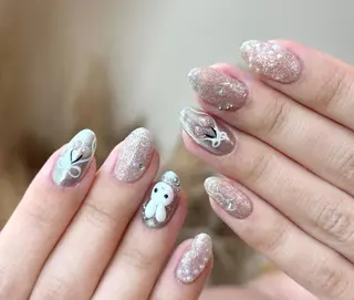ネイル By moonネイル 🌷ワンホン/韓国風のネイルデザイン