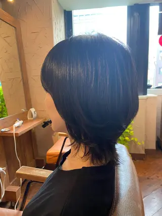 ミディアム カラー スローエイジング/ ダメージレス鈴木慎一のヘアスタイル