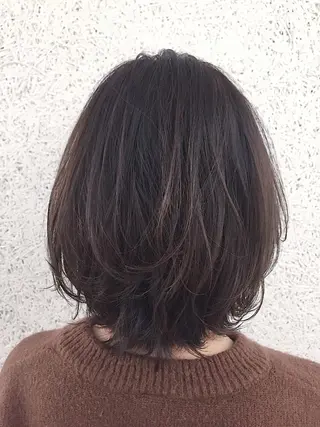 ミディアム カラー パーマ ヘアアレンジ ✨ハイクオリティ✨ 山本香也のヘアスタイル
