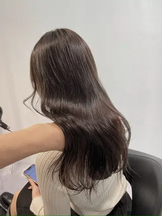 セミロング カラー ✨透明感、艶髪ヘア✨ 韓国ヘア特化💖のヘアスタイル