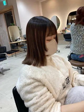 セミロング カラー 🌈新田 みどり🌈のヘアスタイル