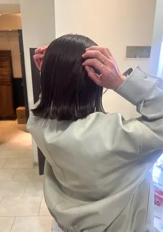 ミディアム カラー 田中 月菜のヘアスタイル