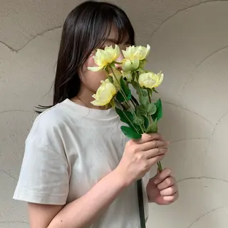 ミディアム カラー 韓国×巻ける髪質改善 💍maki💍のヘアスタイル