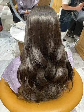 ロング 透明感カラー/カット 髪質改善/森栄範のヘアスタイル