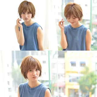 ショート カラー u hair所属・こばやし ももこのヘアスタイル