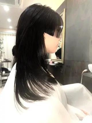 セミロング ハイトーン/レイヤー /ウルフ⭐️永田⭐️のヘアスタイル