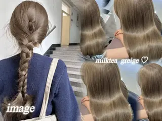 カラー MITSUKI🤍 モテ髪×韓国レイヤーのヘアスタイル