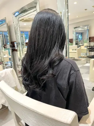 ロング パーマ コテ巻き風パーマ 藤澤　知彌のヘアスタイル