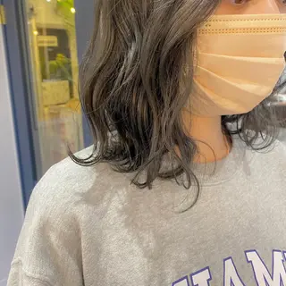 セミロング カラー きよはらちさき🍑 柔らかカラー🌱🫧のヘアスタイル